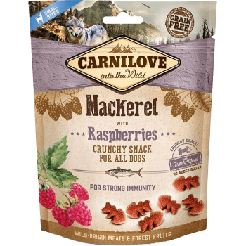 Carnilove Dog Crunchy Snack Лакомство для иммунитета (скумбрия и малина)