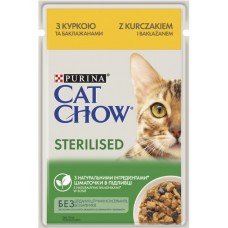 Cat Chow Sterilised (курица и баклажаны)