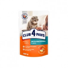 Club 4 Paws Premium с макрелью в соусе