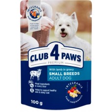 Club 4 Paws Premium для дорослих собак малих порід (ягня в соусі)