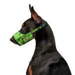 WAUDOG Nylon Намордник для собак, малюнок "Авокадо", пластиковий фастекс