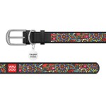WAUDOG Design Ошейник с рисунком "Фолк", премиум кожа, металлическая пряжка, черный WAUDOG Design Ошейник с рисунком "Фолк", премиум кожа, металлическая пряжка, черный