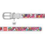 WAUDOG Design Нашийник з малюнком "Фантазія", преміум шкіра, металева пряжка, білий