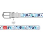 WAUDOG Design Нашийник з малюнком "Морський", преміум шкіра, металева пряжка, білий