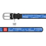 WAUDOG Design Нашийник з малюнком "Риба", преміум шкіра, металева пряжка, чорний