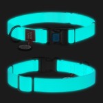 WAUDOG Waterproof Ошейник для собак водостойкий c QR-паспортом, светящийся, пластиковая пряжка-фастекс