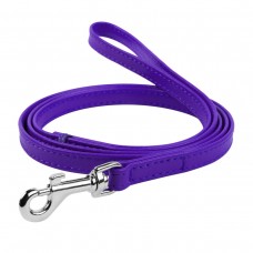 WAUDOG Glamour Поводок для собак кожаный, фиолетовый