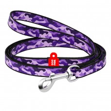 WAUDOG Nylon Повідець для собак нейлоновий, малюнок "Фіолетовий камо"