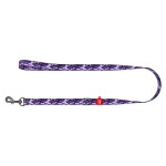 WAUDOG Nylon Поводок для собак нейлоновый, рисунок "Фиолетовый камо", регулируемый