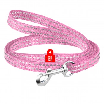 WAUDOG Re-cotton Повідець для котів та дрібних порід собак з відновленої бавовни світловідбиваючий, рожевий