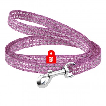 WAUDOG Re-cotton Повідець для котів та дрібних порід собак з відновленої бавовни світловідбиваючий, фіолетовий