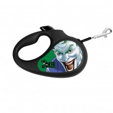 WAUDOG R-leash Поводок-рулетка для собак, рисунок "Джокер Зеленый", светоотражающая лента, черный