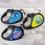 WAUDOG R-leash Поводок-рулетка для собак, рисунок "Рик и Морти 1", светоотражающая лента, черный