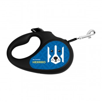 WAUDOG R-leash Поводок-рулетка для собак, рисунок "Патрон", светоотражающая лента