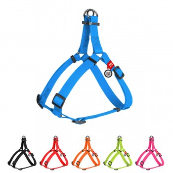 WAUDOG Waterproof Шлей для собак водостійкий з QR-паспортом, металева пряжка-фастекс, блакитна