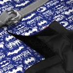 WAUDOG Clothes Шлея для собак мягкая c QR паспортом, рисунок "Бэтмен бело-голубой"