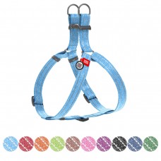 WAUDOG Re-cotton Шлей з відновленої бавовни з QR паспортом, світловідбивна, пластиковий фастекс, блакитна