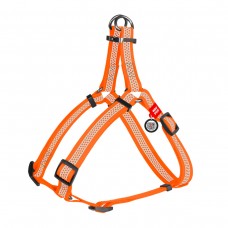 WAUDOG Waterproof Шлей для собак водостійкий з QR-паспортом, світловідбивна, металева пряжка-фастекс, помаранчева