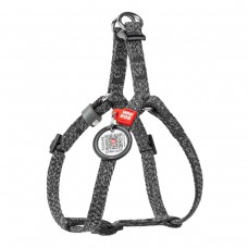 WAUDOG Re-cotton Шлей для котів та дрібних собак з відновленої бавовни з QR паспортом, пластиковий фастекс, сіра