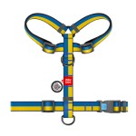 WAUDOG Nylon Шлей для собак анатомічний H-подібний з QR-паспортом, малюнок "Colors of freedom", пластиковий фастекс WAUDOG Nylon Шлей для собак анатомічний H-подібний з QR-паспортом, малюнок "Colors of freedom", пластиковий фастекс