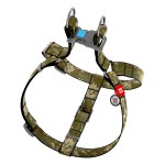 WAUDOG Nylon Шлей для собак з QR-паспортом, малюнок "Мілітарі", пластиковий фастекс