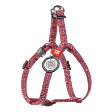 WAUDOG Re-cotton Шлей для котів та дрібних собак з відновленої бавовни з QR паспортом, пластиковий фастекс, червона