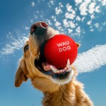 Игрушка для собак WAUDOG Fun Red Ball, вспененный термопластичный полиуретан, 70 мм.