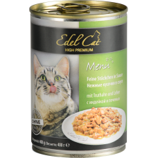 Edel Cat Индейкак и печень в соусе для кошек