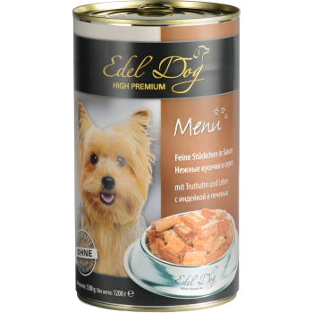 Edel Dog Індичка та печінка в соусі для собак
