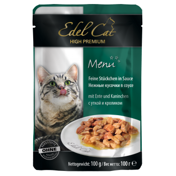 Edel Cat Утка и кролик в соусе для кошек
