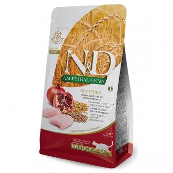Сухой корм Farmina N&D Low Grain для стерилизованных взрослых кошек с курицей Сухой корм Farmina N&D Low Grain для стерилизованных взрослых кошек с курицей