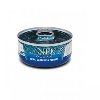 Влажный корм Farmina N&D Grain Free Ocean с тунцем, сардиной и креветкой