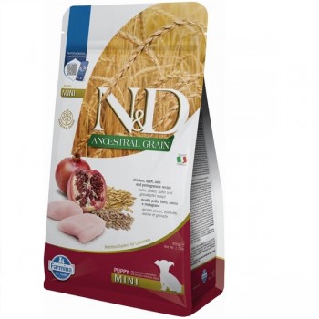 Сухой корм Farmina N&D Low Grain для щенков мелких пород с курицей и гранатом