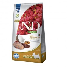 Farmina N&D Quinoa Skin & Coat для взрослых собак мелких пород с перепелом, киноа, кокосом и куркумой