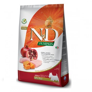 Сухой корм Farmina N&D Pumpkin Grain Free для взрослых собак мелких пород с курицей и гранатом