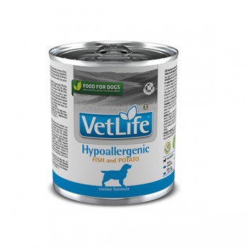 Вологий корм Farmina Vet Life Hypoallergenic Fish & Potato при харчовій алергії, 300 г