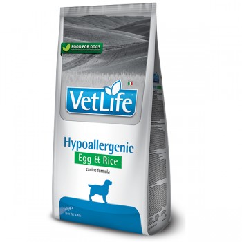 Сухой корм Farmina Vet Life Hypoallergenic Egg & Rice при пищевой аллергии