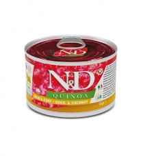 Farmina N&D Quinoa Skin & Coat для дорослих собак дрібних порід з перепелом, кіноа, кокосом та куркумою