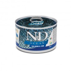 Farmina N&D Grain Free Ocean для взрослых собак мелких пород с лососем и щепкой Farmina N&D Grain Free Ocean для взрослых собак мелких пород с лососем и щепкой