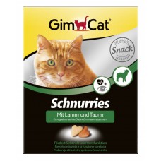 GimCat Schnurries - витаминизированные лакомые сердечки для кошек, с ягненком и таурином