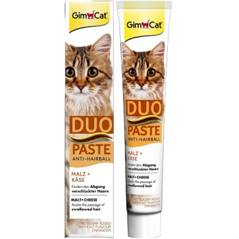 GimCat Duo-Paste Anti-Hairball - паста для виведення шерсті зі шлунка кішок, з сиром