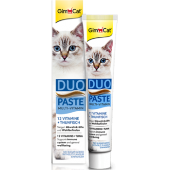 GimCat Duo-Paste Multi-Vitamin - мультивитаминная паста для кошек, с тунцом