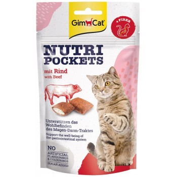 GimCat Nutri Pockets Beef & Malt (говядина и солод)