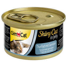 Gimpet Shiny Cat Тунець з креветками в желі для котів