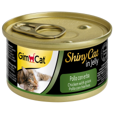 Gimpet Shiny Cat Курка з травою в желе для котів