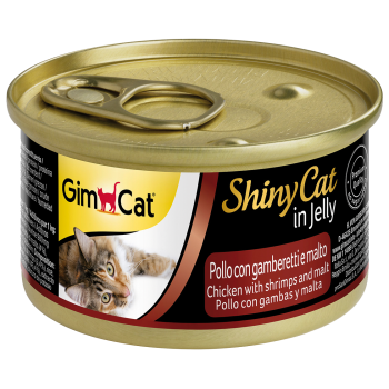 Gimpet Shiny Cat Курица с креветками и солодом в желе для кошек