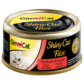 Gimpet Shiny Cat Filet Тунець з лососем у бульйоні для кішок