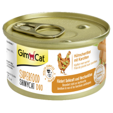 Gimpet Superfood Shiny Cat Duo Курка та морква в бульйоні для кішок