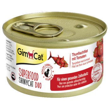 Gimpet Superfood Shiny Cat Duo Тунець та томати в бульйоні для кішок