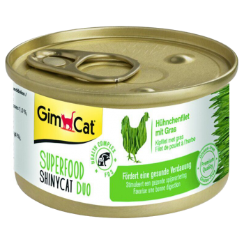 Gimpet Superfood Shiny Cat Duo Курица и трава в бульоне для кошек